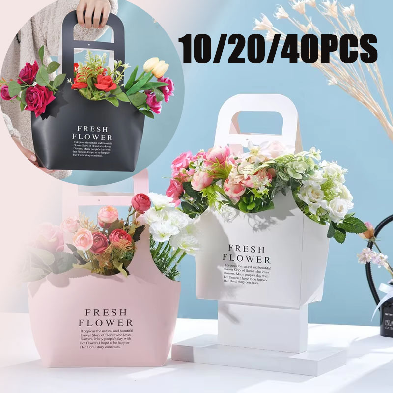 Flower Wrap Kraft - 10-40PCS Satu Ukuran Tas Bunga Kertas