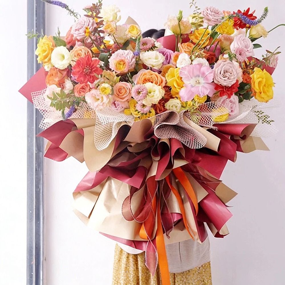 Flower Wrap Kraft - Kertas Pembungkus Bunga Segar Lebar 50cm