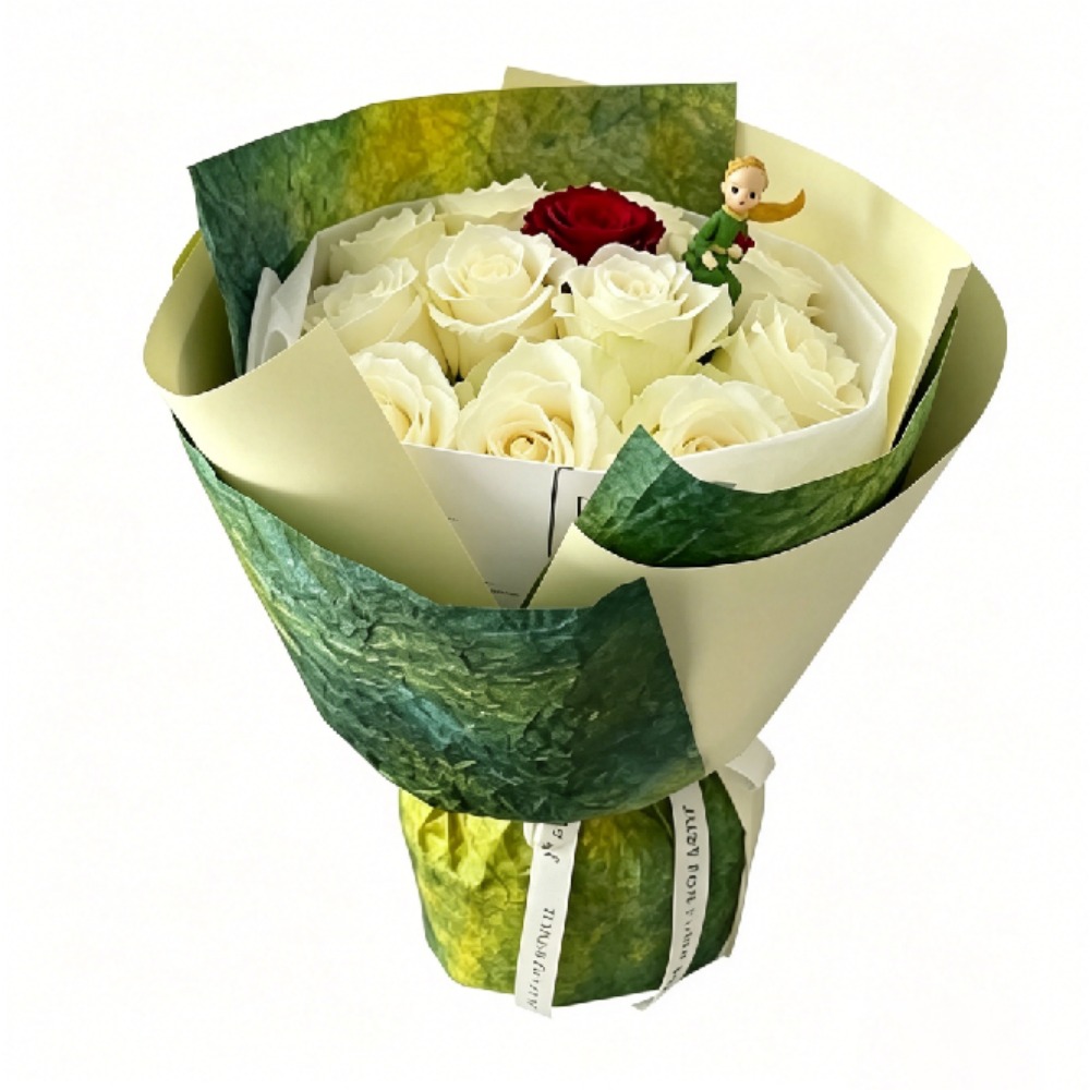Flower Wrap Kraft - Kertas Pembungkus Bunga Kraft Hijau Gradasi
