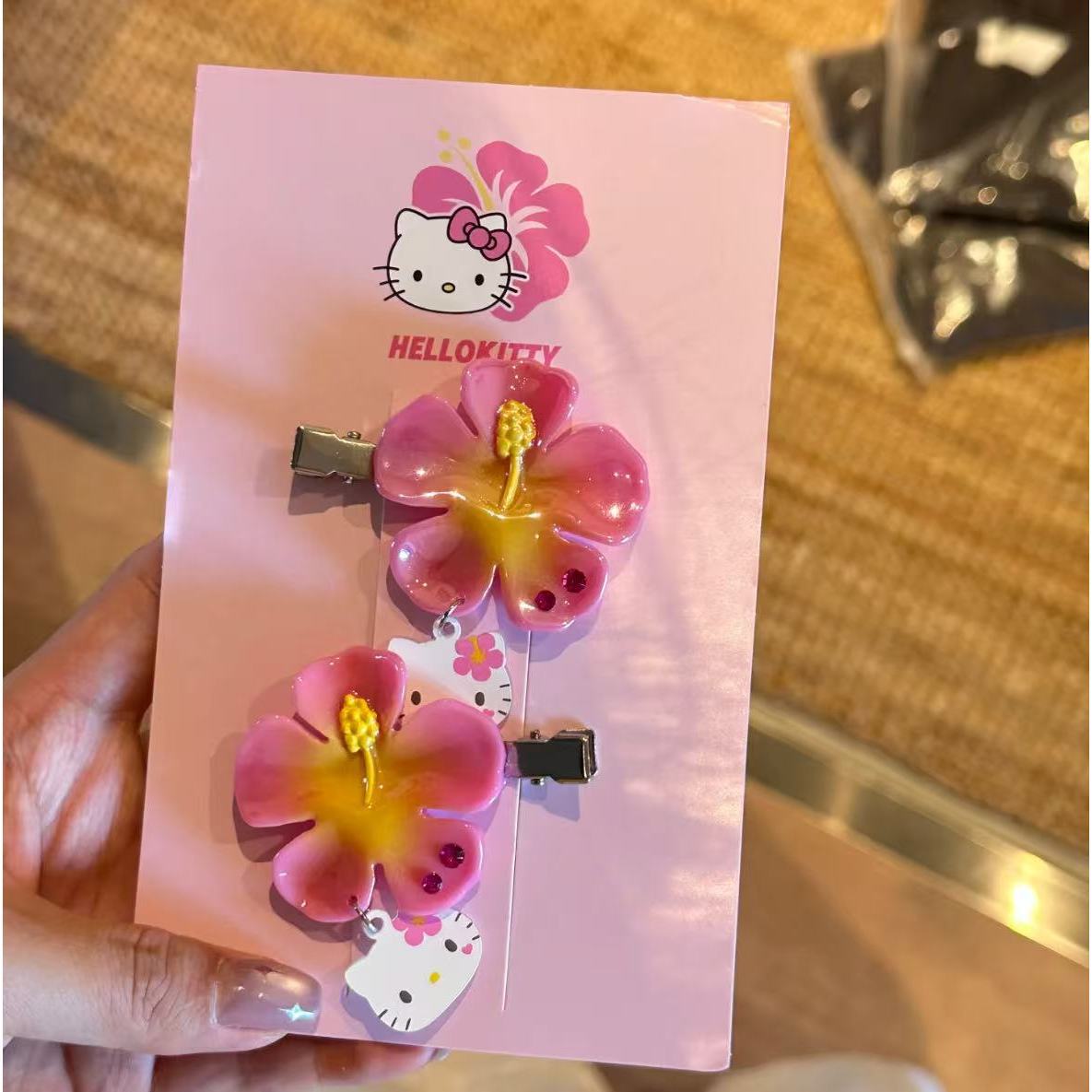 Florist Supplies - Set Jepit Rambut Bunga Hello Kitty