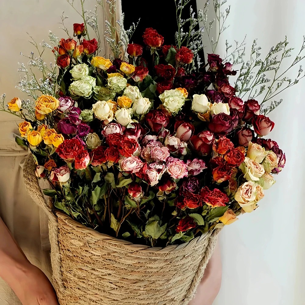 Dried Flower Bunch - Banyak Bunga Mawar Kecil, Bunga Kering