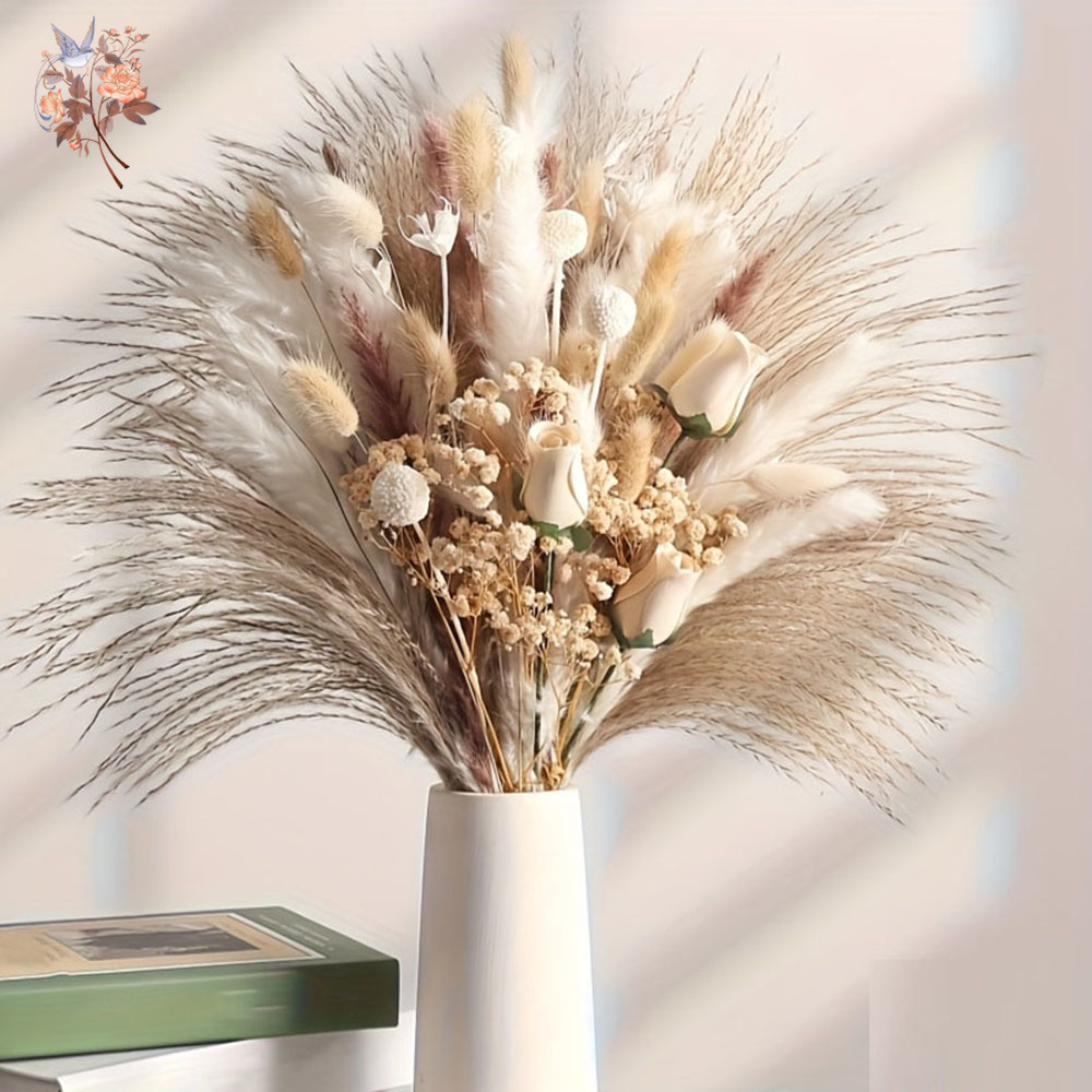 80Pcs Buket Bunga Kering Artif - Dried Flower Bunch ulasan dan harga
