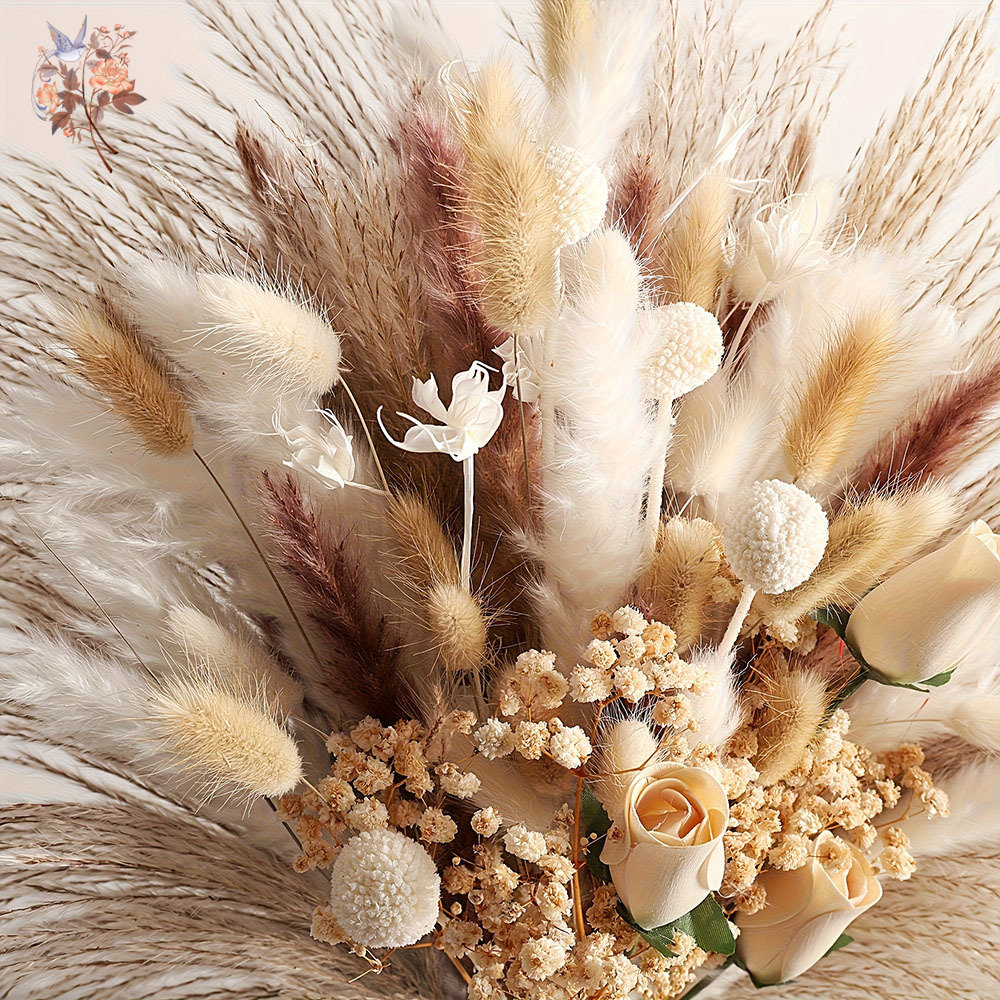 80Pcs Buket Bunga Kering Artif - Dried Flower Bunch ulasan dan harga
