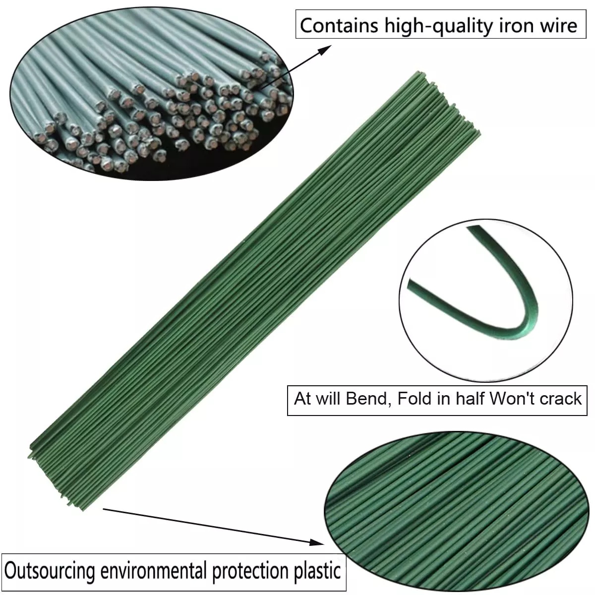 50 Buah Batang Kawat Bunga Hij - Wire Stem Florist ulasan dan harga