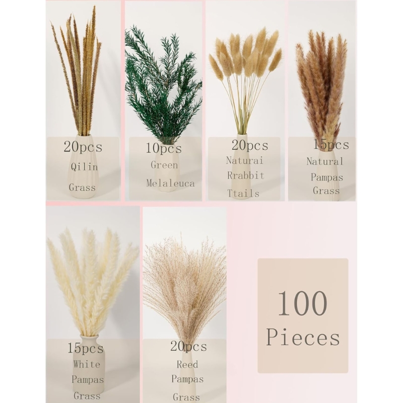 Massal 100 Buah Batang Rumput  - Dried Flower Bunch ulasan dan harga