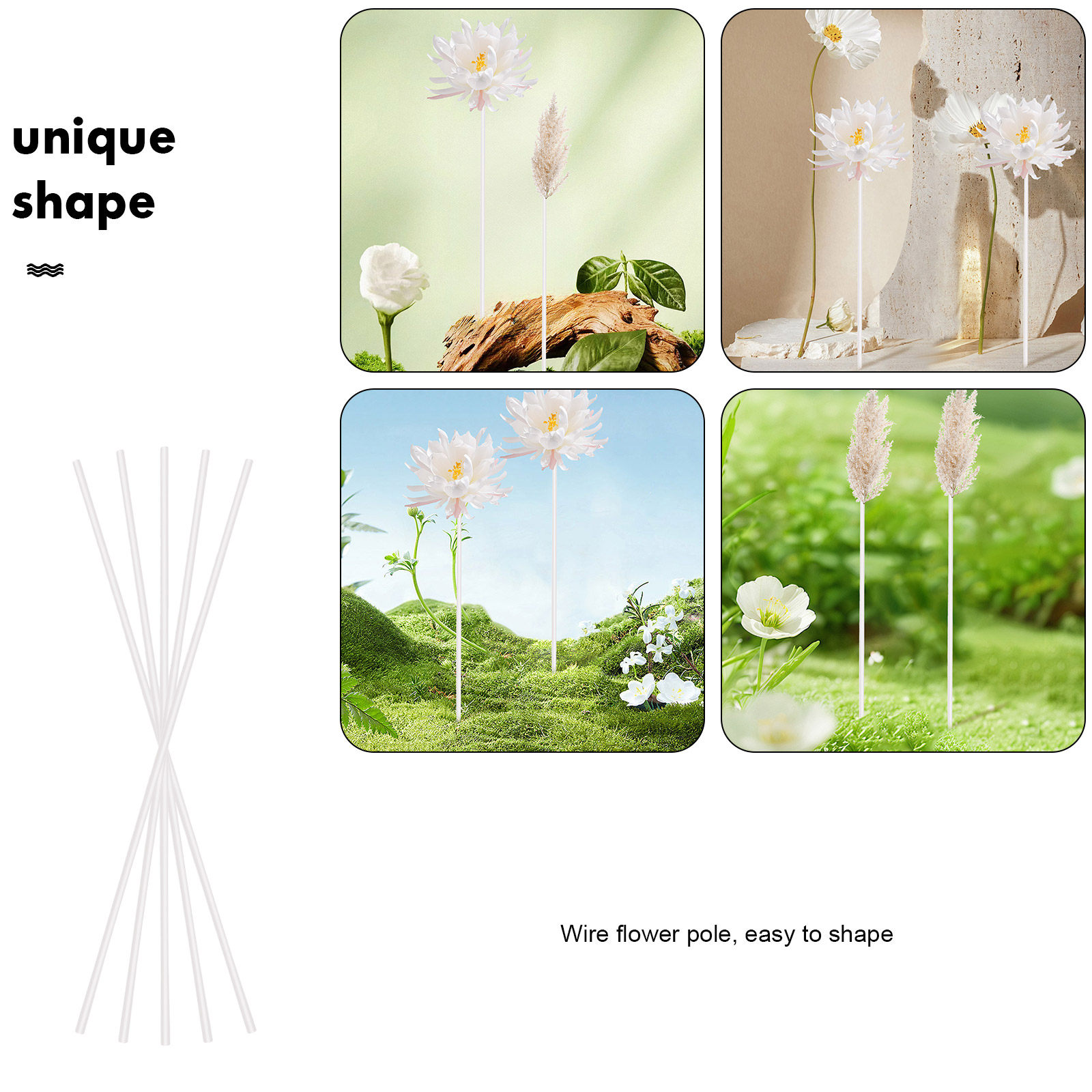 40 Buah Kawat Bunga Besi DIY B - Wire Stem Florist ulasan dan harga