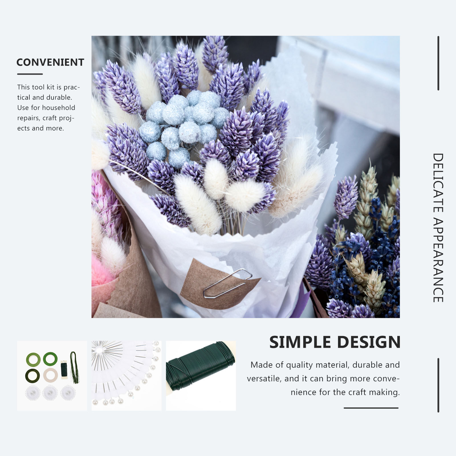 1Set Kit Rangkaian Bunga denga - Wire Stem Florist ulasan dan harga