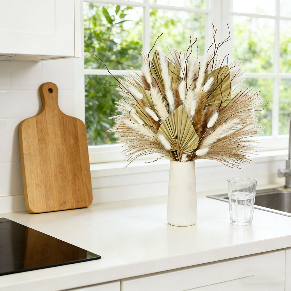 Rangkaian Daun Palem Kering Al - Dried Flower Bunch ulasan dan harga